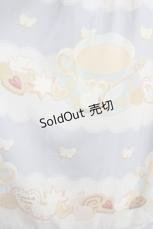 画像4: Dear Celine / クッキープリントジャンパースカート Free サックス H-25-04-08-1009-LO-OP-NS-ZH (4)