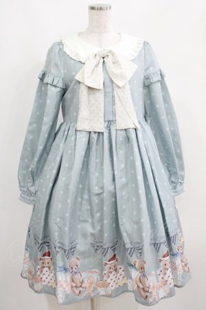 画像: Larmes d'Anges（海外ロリータブランド） / テディベアプリントワンピース L ミント H-25-04-08-1002-GO-OP-NS-ZH