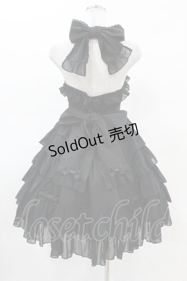 画像2: Angelic Pretty / ふんわりフリルホルタージャンパースカート Free ブラック H-25-04-08-001-AP-OP-NS-ZH (2)