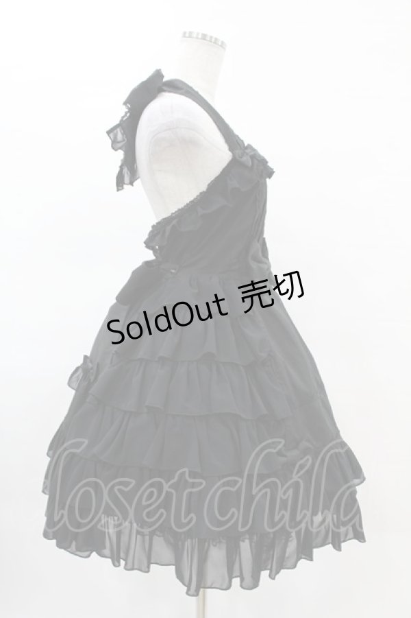 画像3: Angelic Pretty / ふんわりフリルホルタージャンパースカート Free ブラック H-25-04-08-001-AP-OP-NS-ZH (3)