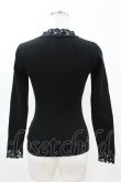画像2: F&A / レースボウタイリブニットプルオーバー Free BLACK H-25-04-08-009-LO-TO-NS-ZH (2)