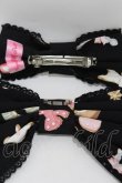 画像2: Angelic Pretty / ア・ラ・カルトティータイムバレッタ+リボンブローチ  ブラック H-25-04-08-021-AP-AC-NS-ZH (2)