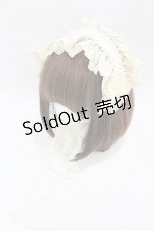 画像: ATELIER PIERROT / レースヘッドドレス  アイボリー H-25-04-09-006-EL-AC-NS-ZH