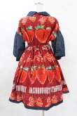 画像2: Bacio Bouquet（海外ロリータブランド） / Strawberryワンピース L ブルー/レッド H-25-04-09-049-LO-OP-NS-ZH (2)