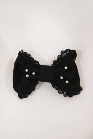 画像: Angelic Pretty / ホイップレースバレッタ  ブラック H-25-04-09-1044-AP-AC-NS-ZH