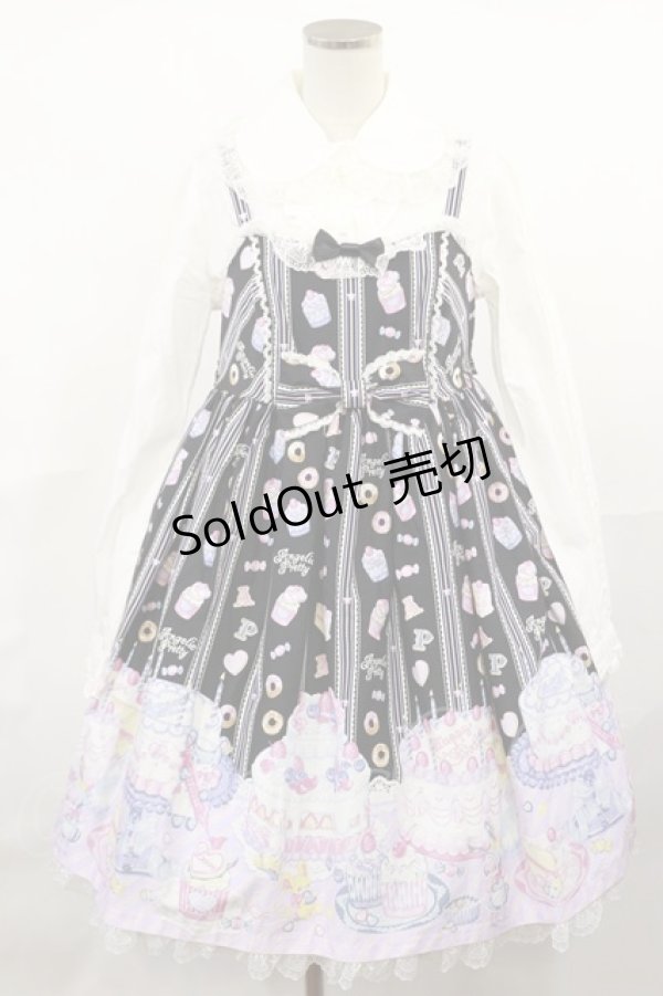 画像1: Angelic Pretty / Whip FactoryジャンパースカートSet Free ブラック H-25-04-09-1008-AP-OP-NS-ZH (1)