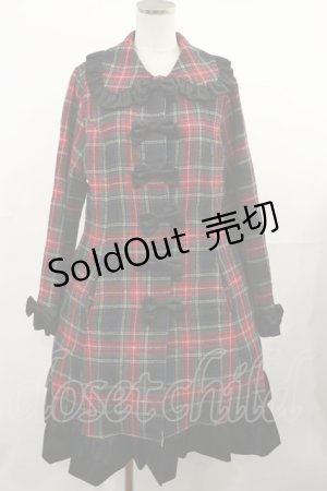 画像: Heart E / チェックフリルコート Free ブラック H-25-04-09-1012-LO-CO-NS-ZH