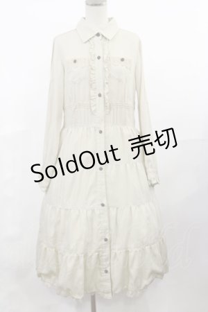 画像: axes femme / ティアードシャツワンピース M アイボリー H-25-04-09-1023-AX-OP-NS-ZH