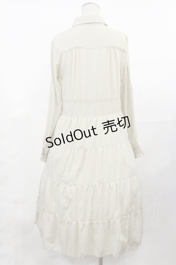 画像2: axes femme / ティアードシャツワンピース M アイボリー H-25-04-09-1023-AX-OP-NS-ZH (2)