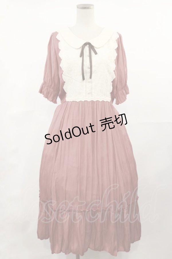 画像1: axes femme / シアーストライプワンピース M ピンク H-25-04-09-1024-AX-OP-NS-ZH (1)