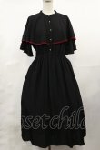 画像1: axes femme / パイピングケープワンピース M ブラック H-25-04-09-1025-AX-OP-NS-ZH (1)