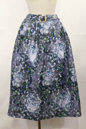 画像: axes femme / ステンドグラスランプ柄スカート M ネイビー H-25-04-09-1030-AX-SK-NS-ZH