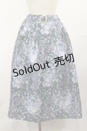 画像: axes femme / ステンドグラスランプ柄スカート M ネイビー H-25-04-09-1030-AX-SK-NS-ZH