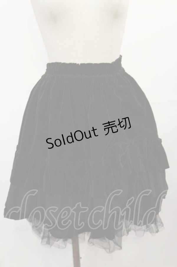画像1: Heart E / 別珍スカート  ブラック H-25-04-09-1035-LO-SK-NS-ZH (1)