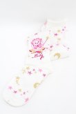 画像1: BABY,THE STARS SHINE BRIGHT / くみゃちゃんのキラキラMilky Way柄オーバーニーソックス  オフ H-25-04-09-017-BA-ZA-NS-ZH (1)
