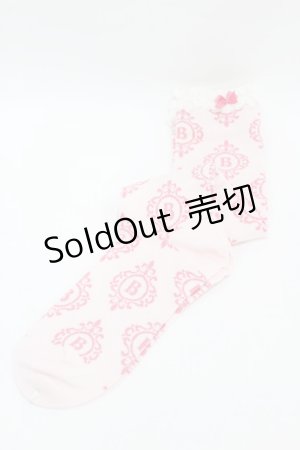 画像: BABY,THE STARS SHINE BRIGHT / 壁紙柄レース付ハイソックス  ピンク H-25-04-09-018-BA-ZA-NS-ZH