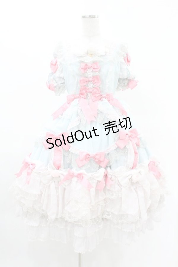 画像1: BABY,THE STARS SHINE BRIGHT / La Chasse aux Papillons 蝶々を追って迷い込んた お花畑へ ワンピースドレス Free サックス H-25-04-09-035-BA-OP-NS-ZH (1)