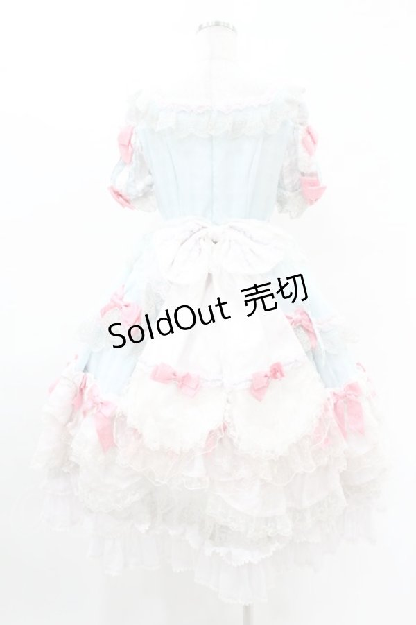 画像2: BABY,THE STARS SHINE BRIGHT / La Chasse aux Papillons 蝶々を追って迷い込んた お花畑へ ワンピースドレス Free サックス H-25-04-09-035-BA-OP-NS-ZH (2)