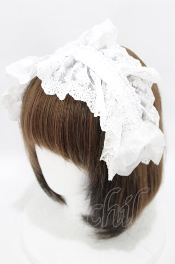 画像1: ATELIER PIERROT / Gothic LatticeS HeadDress(Clip Version)  ホワイト H-25-04-10-029-EL-AC-KB-ZH (1)