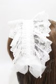画像2: ATELIER PIERROT / Gothic LatticeS HeadDress(Clip Version)  ホワイト H-25-04-10-029-EL-AC-KB-ZH (2)