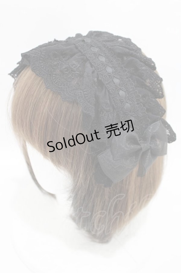 画像1: ATELIER PIERROT / Gothic LatticeS HeadDress(Clip Version)  ブラック H-25-04-10-031-EL-AC-KB-ZH (1)