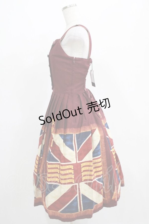 画像2: Innocent World / Union Flag Soldier ジャンパースカート L ボルドー H-25-04-10-1003-IW-OP-NS-ZH (2)