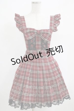 画像: Princess Melody / チェックエプロンジャンスカ Free ワイン H-25-04-10-1033-EL-OP-NS-ZH