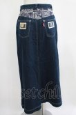 画像3: PINK HOUSE / テディベア刺繍デニムスカート L ブルー H-25-04-10-1039-LO-SK-NS-ZH (3)