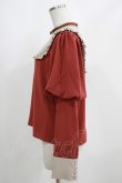 画像2: Maison de FLEUR Petite Robe canone / シスター気取るフリルブラウス M Brick Red H-25-04-10-1056-EL-BL-NS-ZH (2)