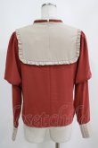 画像3: Maison de FLEUR Petite Robe canone / シスター気取るフリルブラウス M Brick Red H-25-04-10-1056-EL-BL-NS-ZH (3)