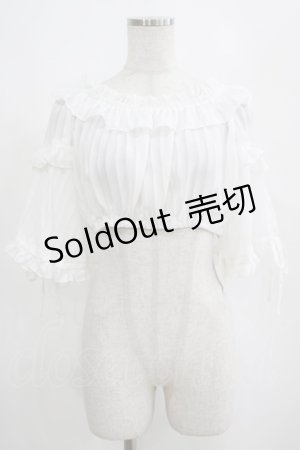 画像: Infanta（海外ロリータブランド） / ストライプシフォンブラウス Free オフ H-25-04-10-1057-LO-BL-NS-ZH