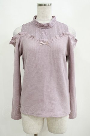 画像: axes femme POETIQUE / インナー重ね肩開きカットプルオーバー M ラベンダー H-25-04-10-1058-AX-TO-NS-ZH