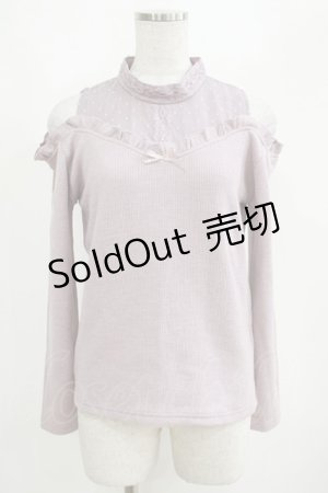 画像: axes femme POETIQUE / インナー重ね肩開きカットプルオーバー M ラベンダー H-25-04-10-1058-AX-TO-NS-ZH