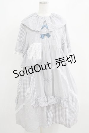 画像: 四千金出品（海外ロリータブランド） / ギンガムチェックワンピース L グレー H-25-04-10-1006-GO-OP-NS-ZH