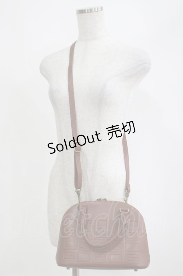 画像1: Maison de FLEUR Petite Robe canone / パキッと割れないエンボスバッグ  ブラウン H-25-04-10-1070-EL-BG-NS-ZH (1)