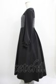 画像2: Maison de FLEUR Petite Robe canone / 森でワルツをワンピース（ストライプ） M ブラック H-25-04-10-1007-EL-OP-NS-ZH (2)