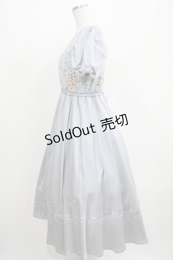 画像2: Maison de FLEUR Petite Robe canone / 君を思い出すワンピース S サックス H-25-04-10-1008-EL-OP-NS-ZH (2)