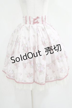 画像: Innocent World / ローズストライプスカート M55cm丈 ピンク H-25-04-10-1019-IW-SK-NS-ZH