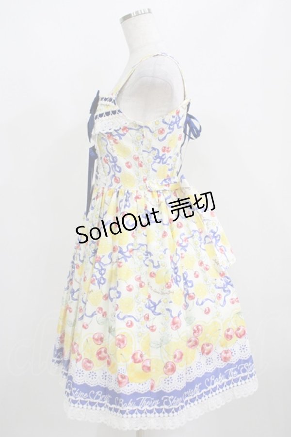画像2: BABY,THE STARS SHINE BRIGHT / Cheerful Lemon柄ジャンパースカートI Free 生成/紺 H-25-04-10-1021-BA-OP-NS-ZH (2)