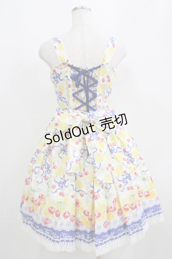 画像3: BABY,THE STARS SHINE BRIGHT / Cheerful Lemon柄ジャンパースカートI Free 生成/紺 H-25-04-10-1021-BA-OP-NS-ZH (3)