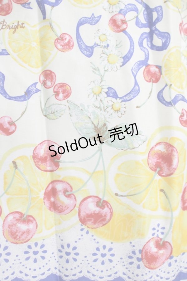 画像4: BABY,THE STARS SHINE BRIGHT / Cheerful Lemon柄ジャンパースカートI Free 生成/紺 H-25-04-10-1021-BA-OP-NS-ZH (4)