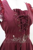 画像4: Ozz Croce / 薔薇刺繍ジャンパースカート  エンジ H-25-04-10-001-OO-OP-KB-ZH (4)