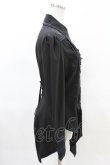 画像2: OZZ ANGELO / 薔薇刺繍アシメブラウス  黒×青 H-25-04-10-012-OO-BL-KB-ZH (2)