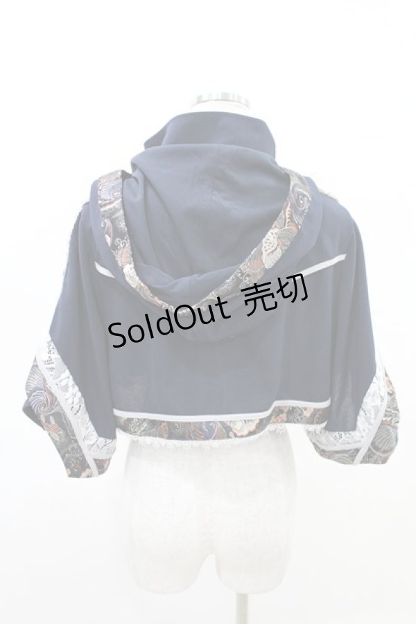 画像3: Ozz oneste / 巫祭神装ショートパーカー  紺×白 H-25-04-10-020-OO-TO-KB-ZH (3)