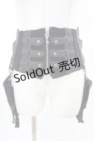 画像: Rozen Kavalier / ポケットフラップ付コルセット  黒 H-25-04-10-024-OO-ZA-KB-ZH