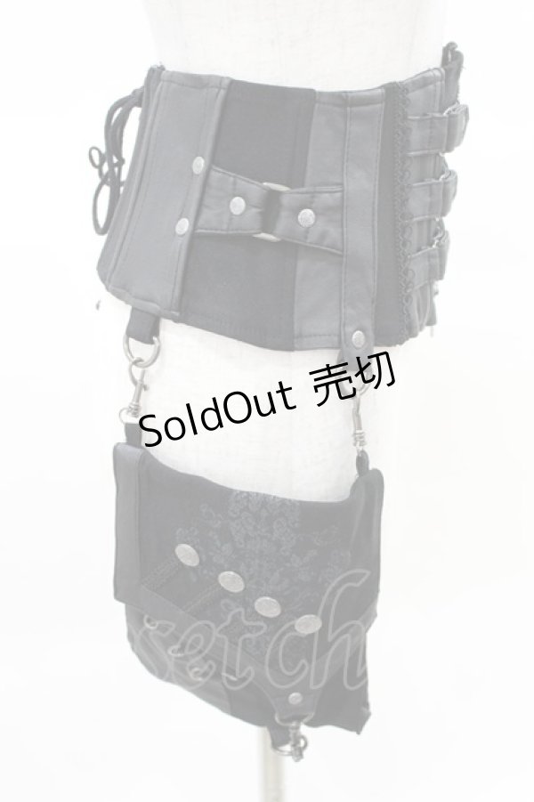 画像2: Rozen Kavalier / ポケットフラップ付コルセット  黒 H-25-04-10-024-OO-ZA-KB-ZH (2)