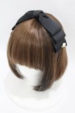 画像1: m petit by misako / NINA'sコラボ AM*NIリボンカチューシャ  ブラック H-25-04-11-038-LO-AC-NS-ZH (1)