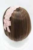 画像2: m petit by misako / レースリボンカチューシャ  ピンク H-25-04-11-039-LO-AC-NS-ZH (2)