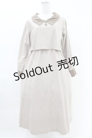 画像: Maison de FLEUR Petite Robe canone / 礼拝に向かうワンピース M Beige H-25-04-11-003-EL-OP-NS-ZH