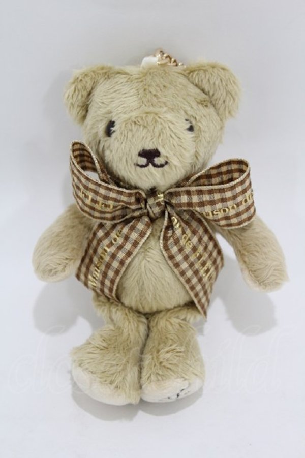 画像1: Maison de FLEUR / イクスピアリ店限定ベアチャーム/【Peri】  ベージュ/ブラウン H-25-04-11-054-LO-ZA-NS-ZH (1)